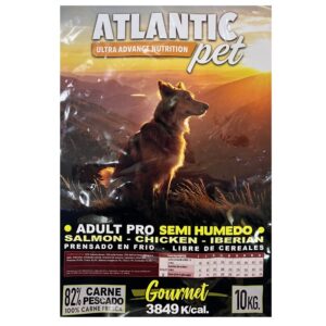 ATLANTIC PET PRO SEMIHUMEDO ADULTO SALMON, POLLO E IBERICO 10KG