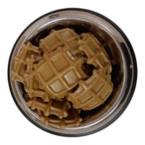 Gofres de pollo con algarroba